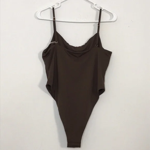 NWT YOLANDA CAMI ONE PIECE CHOCOLATE